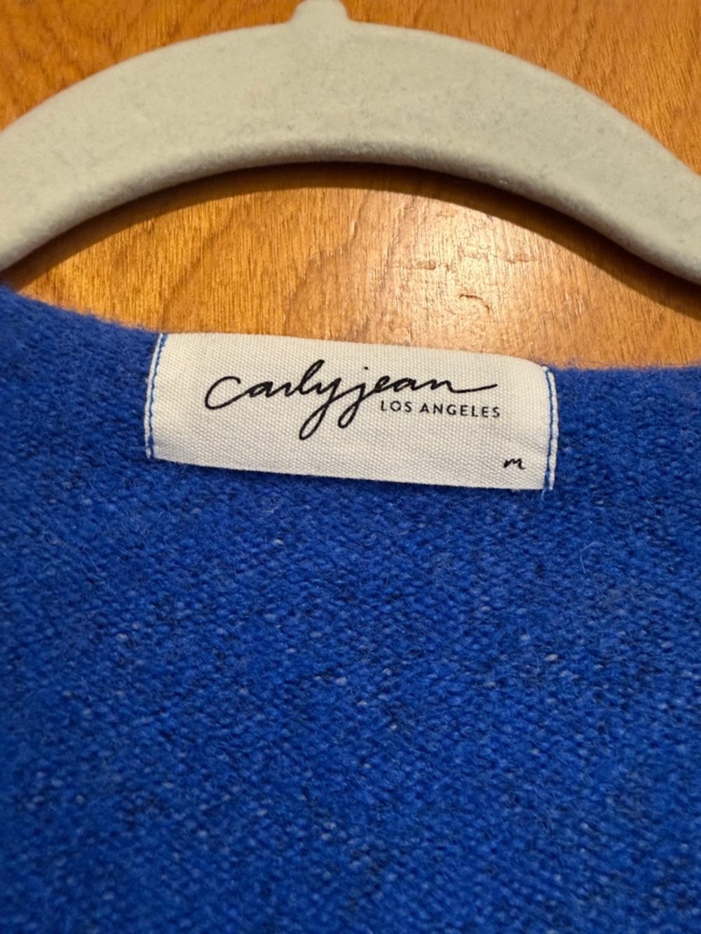 Carly Jean Los Angeles Royal Blue Button-Up Cardigan - Picture 2 of 3